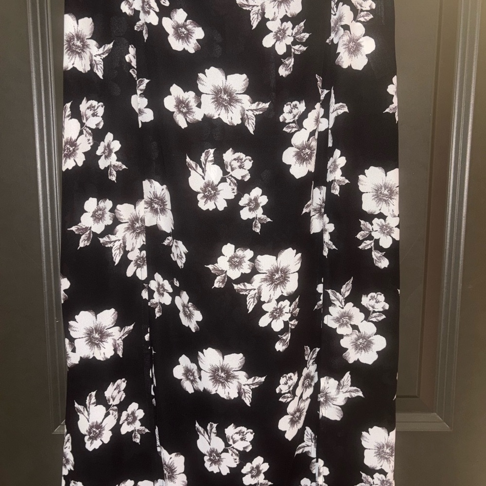 Floral Skirt with Slits